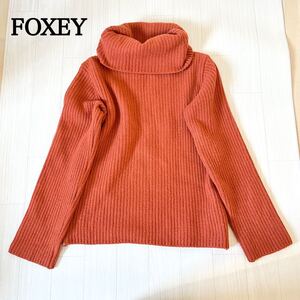 FOXEY フォクシー カシミヤ100%ニット　ハイネック　タートルネック　綺麗色　39104