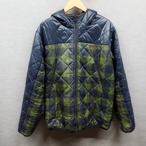 L278 BILLABONG ビラボン リバーシブル 中綿 ジャケット 切替 チェック 総柄 ポリエステル メンズ ネイビー グリーン メンズ L