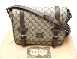 未使用品・現行品 GUCCI グッチ【GGスプリーム メッセンジャーバック ショルダーバッグ 658542 】メンズ 斜め掛け