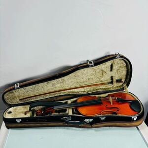 24 SUZUKI VIOLIN NAGOYA NO.580 Size 4/4 鈴木バイオリン ヴァイオリン 弓 弦楽器 ケース付 割れあり　送:140