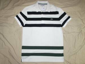 新品 ラコステ ポロシャツ ボーダー 半袖 LACOSTE PH9865L