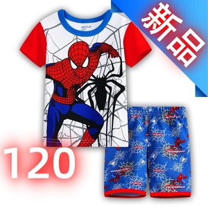 スパイダーマン パジャマ 子供服 キッズ ルームウェア 半袖 春夏 ホワイト 120cm