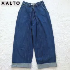 AALTO アールト JEANS WITH PLEATS ワイドパンツ 36