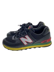 NEW BALANCE◆ML574/ブラック/27cm/BLK/スニーカー/ランニングシューズ/靴/レザー