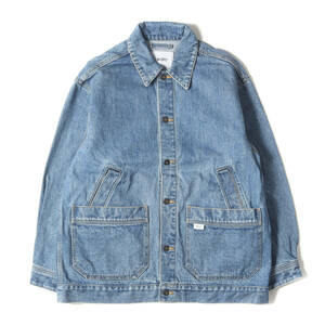 WTAPS ダブルタップス ジャケット サイズ:S 23AW ウォッシュ加工 デニムジャケット DADDY JACKET COTTON DENIM インディゴ