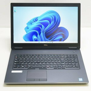 キーきれいめ ◇ DELL Precision 7740【Core i9-9980HK/64GB/SSD 512GB/Quadro RTX4000/17インチ/Win11-Pro/AC欠】