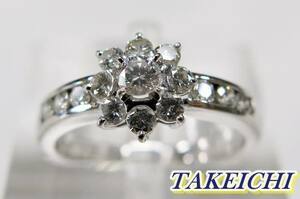 PT900★リング ダイヤモンド0.1ct◇ダイヤモンド0.41ct●10.5号【中古】/10020252