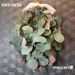 ドライフラワーリース スワッグ フラワーリース ポポラス ハンドメイド 花束⑥