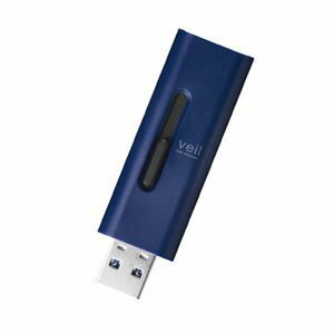 【新品】エレコム スライド式USBメモリ64GB MF-SLU3064GBU ブルー