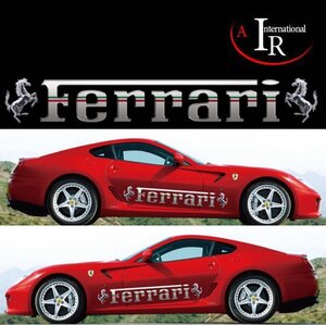 ■■2枚SET★Ferrari★フェラーリ★特大★立体デザインプリントステッカー★1200mm幅