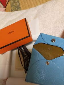 エルメス　HERMES　コインケース　バスティア　カルヴィ　小銭入れ　バイカラー