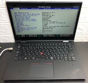 1円～ ■ジャンク LENOVO ThinkPad X1 Yoga / Core i5 8250U 1.60GHz / メモリ 8GB / ストレージ無し / 14型 / OS無し / BIOS起動可