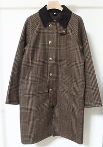 Barbour バブアー BEAUTY&YOUTH 別注 WO BURGHLEY バーレー チェック ウール コート 34