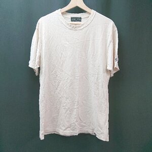 ◇ 1minute 1second コットン100％ クルーネック オーバーサイズ シンプル 半袖 Tシャツ サイズM アイボリー レディース E