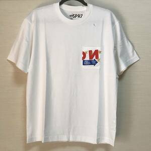 UNIQLO(ユニクロ) - メンズ SPRZ NYグラフィックT（コリータ・ケント・半袖） (Lサイズ・白・Tシャツ・販売終了品・新品・未使用品)