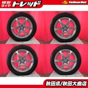 送料無料 限定1台! RAYS VERSUS CAMPIONATO-SS6 16 7.0 +52 5H114.3 + アロースピード HP-01 205/60R16 22年製造 中古4本セット