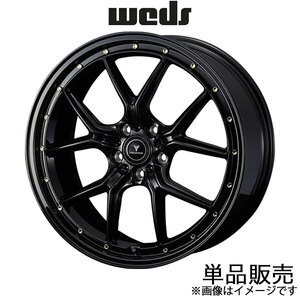 ノヴァリス アセットS1 デリカD:5 CV1W 20インチ アルミホイール 1本 ブラック/ゴールドピアス 0041328 WEDS NOVARIS ASSETE S1