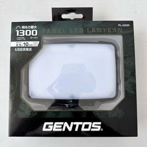 未使用 GENTOS ジェントス PL-400R パネルLEDランタン USB充電式 キャンプ用品