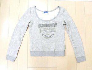 バーバリー ブルーレーベル ★ トレーナー ★ ロゴ入り ★ グレー ★ Burberry