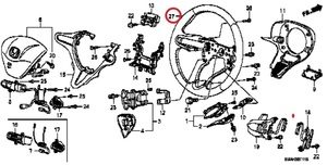 【ホンダ純正パーツ】STREAM ストリーム RN6 RN7 RN8 RN9 ステアリングハンドル 未使用 78501-SMA-J71ZB