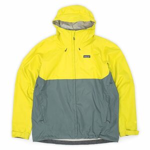 パタゴニア PATAGONIA 2017年製 トレントシェルジャケット ナイロン ドローコード アウトドア 古着 (-1804) イエロー×グレー XL