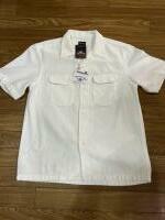 THE FLAT HEAD FN-SCR-013S TWILL S/S SHIRT WHT 44サイズ