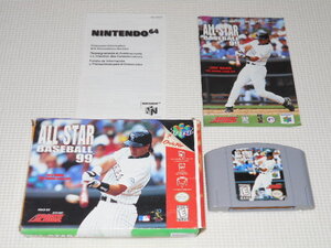 N64★ALL-STAR BASEBALL 99 海外版 端子清掃済み★箱付・説明書付・ソフト付