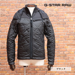 1円/秋冬/G-STAR RAW/XXSサイズ/中綿キルティング ブルゾン ATTACC HEATSEAL QUILTED HDD JKT D17564-C470 撥水 新品/黒/ブラック/jh223/