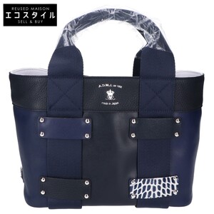 新品同様/ A.D.M.J. Accessoires De Mademoiselle ADMJ 19SA01007 ドッキング デイリー トートバッグ ネイビー レディース