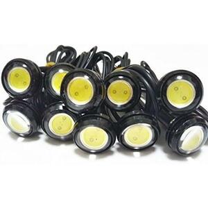 《ラスト1点》★ホワイト/ブラックボディー★ イーグルアイ 防水 大玉 LED 23ｍｍ 10個セット デイライト 12V 埋め込み