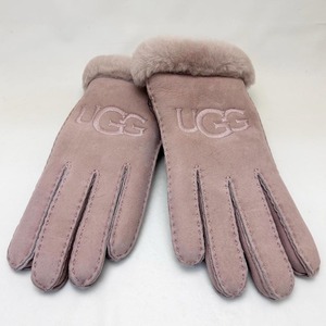 新品 UGG アグ レディース レザー手袋 20931 ライトピンク Mサイズ