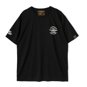 【在庫あり 即納】Lサイズ バンソン VANSON ドライ メッシュTシャツ VS23802S ブラック/ホワイト L 吸汗/速乾