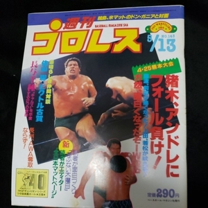 プロレス本　週刊プロレスNo.143猪木、アンドレにフォール負け！レア！