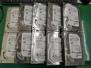 【開封済み品】Seagate ハードディスク 2TB 3.5インチ HDD SATA 10個セット