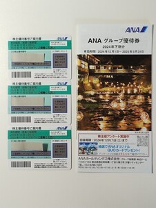  ♪【送料無料】ANA 全日空 株主優待券 3枚セット 最新 2025年11月30日まで有効