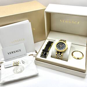 VERSACE ヴェルサーチ V-RACE SPORT VAH020016 SS/QZ 黒文字盤