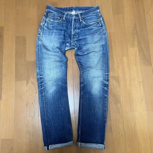 RRL JAPAN WOVEN SELVEDGE 5POCKET DENIM USA製 ダメージ リペア加工 デニム パンツ セルビッチ W29 L30 ダブルアールエル ラルフローレン