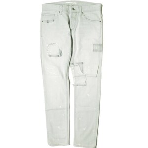 新品 e JEANS イージーンズ SLIM 岡山児島 ダメージ＆リペアパッチ加工 スキニーデニムパンツ 171201001 0 Gray 定価38,500円 g17444