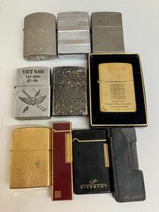 Z316 ZIPPO dunhill GIVENCHY ロンソン　など　喫煙具 オイルライター ガスライター 10点まとめ　動作未確認