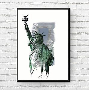 インテリアポスター アメリカン ニューヨーク 自由の女神 アートポスター A2サイズ an1