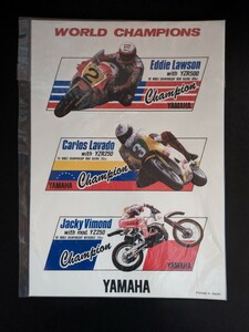 YAMAHA ヤマハ 86 ワールドチャンピオンシップ eddie lawson YZR500 CARIOS LAVADO YZR250 jacky vimond YZ250