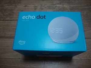 ★ 新品 Echo Dot with clock (エコードットウィズクロック) 第5世代 グレーシャーホワイト 時計付きスマートスピーカー with Alexa ★