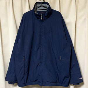 L 珍品 00s 04年製 patagonia パタゴニア シェルドシンチラジャケット 裏フリース 裏地イスマス インファーノ ネイビー 28133F4 ビンテージ