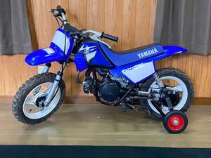 YAMAHA PW50 ヤマハ キッズ モトクロス 低走行車 オフロードバイク ミニモト 2スト 実働 転倒防止車輪付き 検）QR50 DR-Z50 XR50