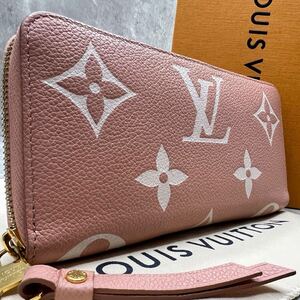 【現行 極美品】ルイヴィトン LOUIS VUITTON ジッピーウォレット 長財布 モノグラム アンプラント バイカラー ローズトリアノン M81645