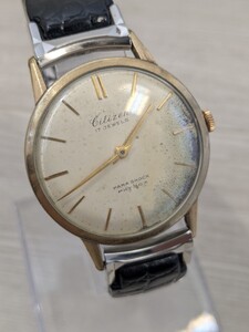 【w856】【稼働品】 CITIZEN PARASHOCK PHYNOX シチズン 14K GOLD FILLED 1407087 手巻き メンズ 腕時計