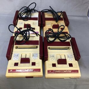 【ジャンク品】任天堂（ニンテンドー) HVC-001 本体のみ　ファミリーコンピュータ 4点セット ※動作未確認（管理番号：046111）