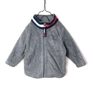 ■ ベビー用 トミーヒルフィガー ジップアップ フリースジャケット 灰 サイズ6-12MOS TOMMY HILFIGER 赤ちゃん アウター 古着 ■