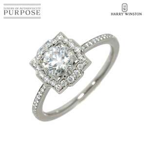 ハリーウィンストン HARRY WINSTON ベル ダイヤ 0.50ct D/VS1/3EX 9号 リング Pt 指輪 Ring 証明書・鑑定書【中古】 90228837