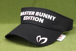 新品 PG パーリーゲイツ PEARLY GATES マスターバニーエディション MASTER BUNNY サンバイザー 黒白 ブラックxホワイト 管0528nskb